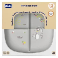 Piatto fondo bimbo Chicco 00016003350000 porzionato 3P Grigio