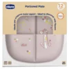 Piatto fondo bimbo Chicco 00016003150000 porzionato 3P Rosa