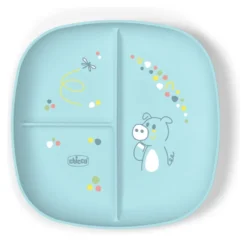 Piatto fondo bimbo Chicco 00016003250000 porzionato 3P Azzurro