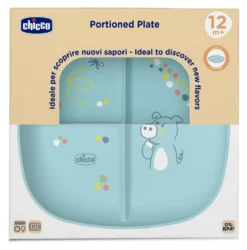 Piatto fondo bimbo Chicco 00016003250000 porzionato 3P Azzurro