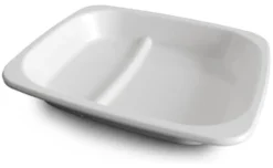 Piatto fondo Melplast 2 V05500BB Doppio scomparto Bianco