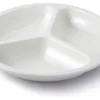 Piatto fondo Melplast 2 V10200BB Triplo scomparto Bianco