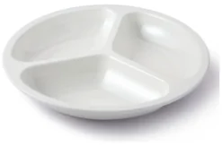 Piatto fondo Melplast 2 V10200BB Triplo scomparto Bianco