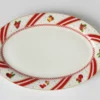 Piatto ovale in new bone china 36 x 24 cm - Candy Canes