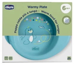 Piatto pappa Chicco 00016000250000 WARMY PAPPACALDA Azzurro