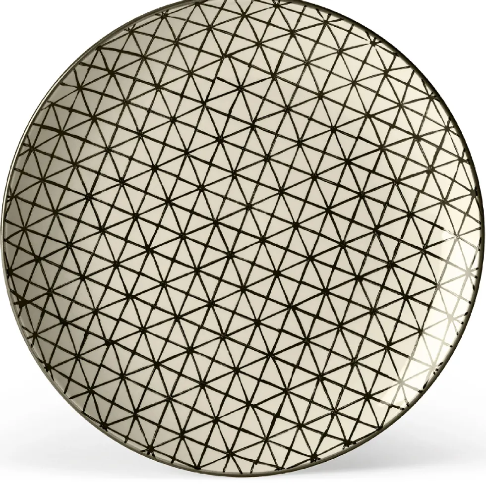 Piatto piano - confezione 4 pz Ø 25 x h 3,5 cm - Geometrie