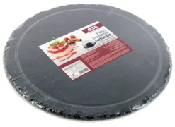 Piatto portata Ilsa 12050330PPV ARDESIA con scanalatura Nero
