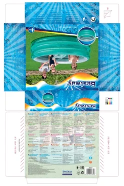 Piscina bimbo Bestway 51042 Big Metallic 3 anelli Verde e Silver