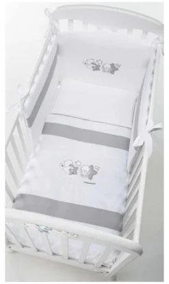 Piumone lettino Foppapedretti 9900279180 PICCOLI AMICI set 3 pz Grigio