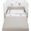 Piumone lettino Pali 0687Lulu LULÙ set 3 pz Bianco e Tortora