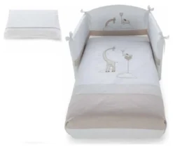 Piumone lettino Pali 0687Savana SAVANA set 3 pz Bianco e Tortora