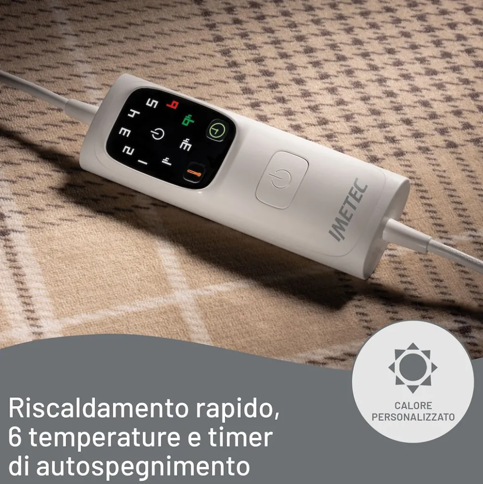 Plaid riscaldabile Imeter Adapto Elegance 180x140 cm con 6 temperature
