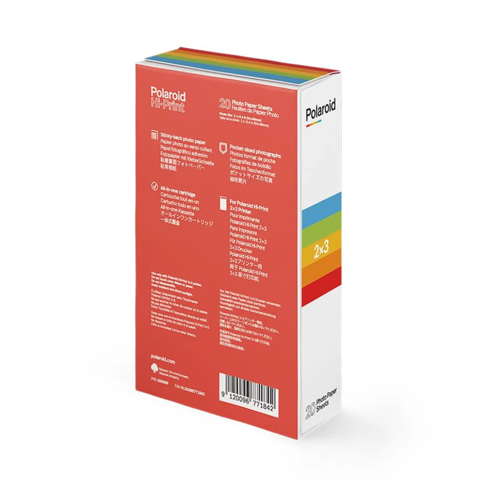 Polaroid Carta Hi·print 2X3 Cardridge - 20 Fogli