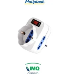 POLIPLAST ADATTATORE 2POSTI ITA1SCHUKO IMQ PROTEZIONE BULK 300614BI
