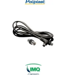 POLIPLAST CAVO ANTENNA 3MT FEMMINA+ADATTATORE MASCHIO NERO 100303NE