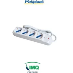 POLIPLAST MULTIPRESA 4 POSTI IMQ SCHUKO/ITA 10/16A BIANCO 200614BI