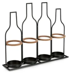 Porta bottiglie Yes Everyday 0187111 ISAAC 4 posti appoggio Nero