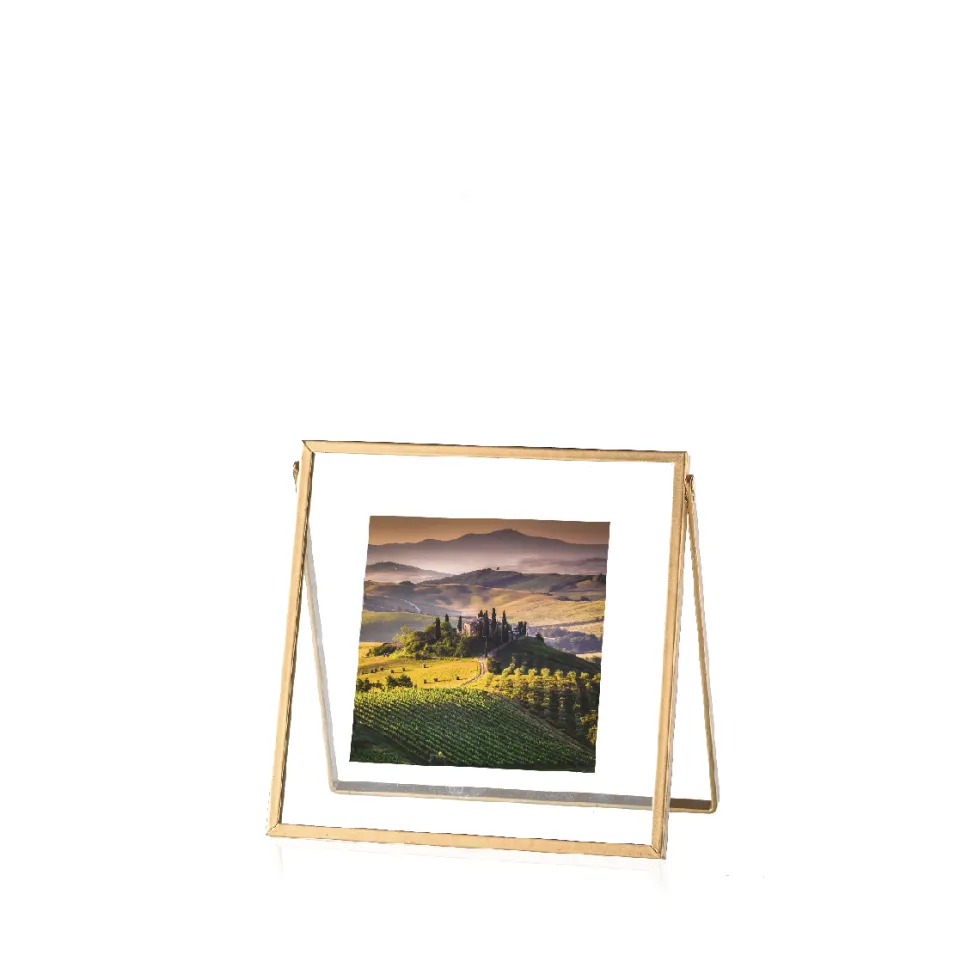 Porta foto in metallo oro - Cornici