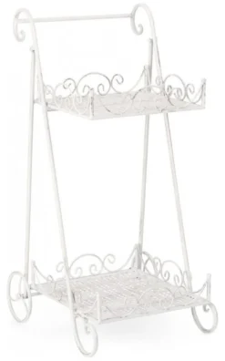 Porta piante Yes Everyday 0741464 EMILY 2P con ruote Bianco anticato