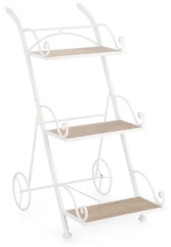 Porta piante Yes Everyday 0741590 GUENDA 3P con ruote Bianco
