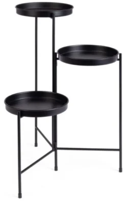 Porta piante Yes Everyday 0743988 HENLEY 3P pieghevole Nero