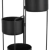 Porta piante Yes Everyday 0722914 KEYRA pieghevole con 3 vasi Nero