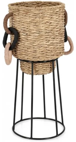 Porta piante Yes Everyday 0141598 TANISHA Naturale e Nero