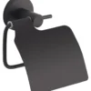 Porta rotolo WC Gedy FP25140 FELCE PLUS coperto Nero opaco
