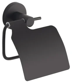 Porta rotolo WC Gedy FP25140 FELCE PLUS coperto Nero opaco