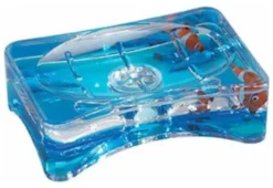 Porta sapone appoggio Gedy PY1189003 PYXIS Trasparente decorato