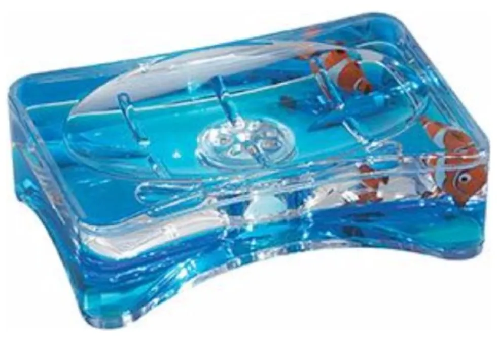 Porta sapone appoggio Gedy PY1189003 PYXIS Trasparente decorato