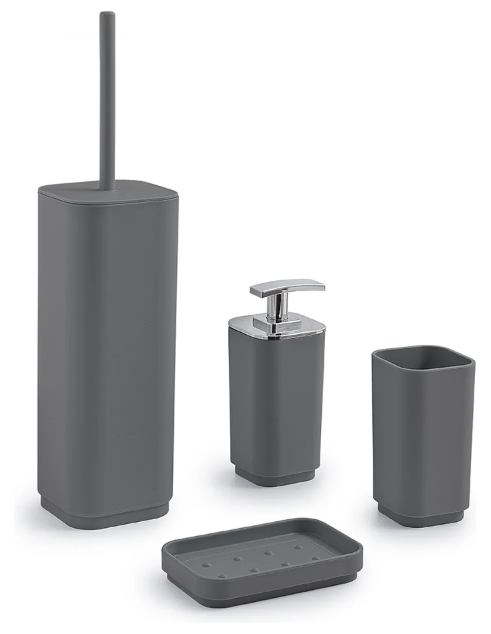 Porta scopino WC Gedy 633408M SEVENTY Grigio