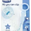 Porta succhietto Chicco 00040852100000 Easy clip con catenella Azzurro