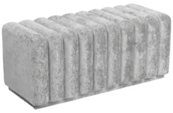 Pouf Amicasa HSNP08 VELVET Grigio