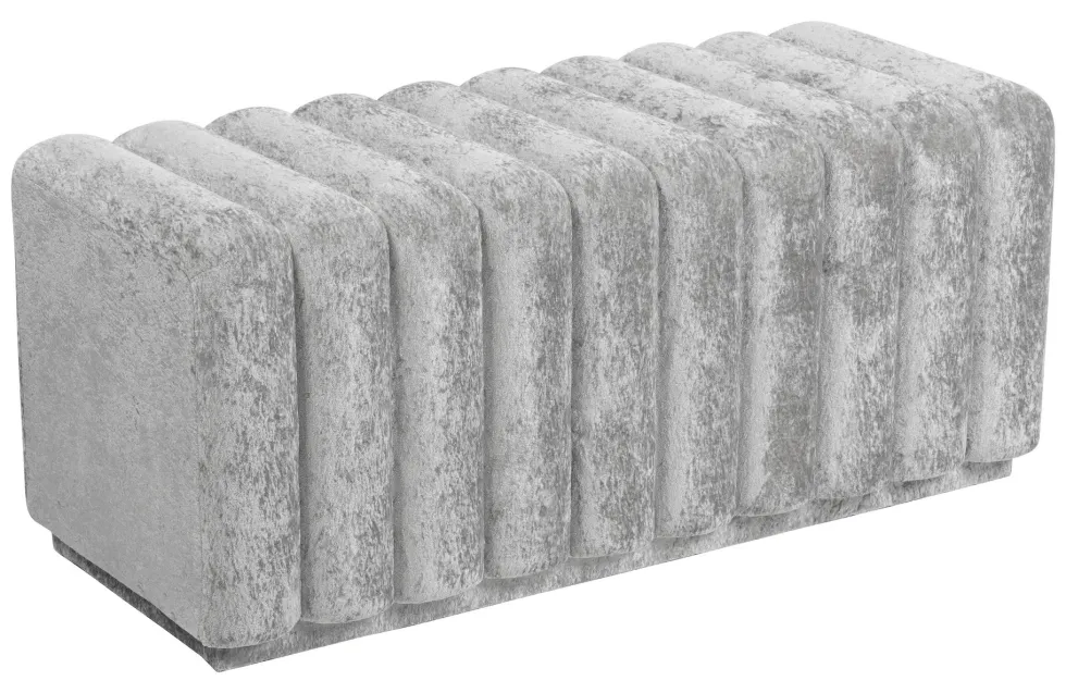 Pouf Amicasa HSNP08 VELVET Grigio