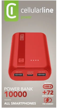 Power bank Cellular Line PBENTRY5000K Black