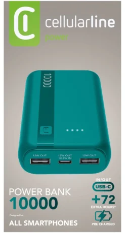 Power bank Cellular Line PBENTRYCOL10000B ESSENTIAL Blue
