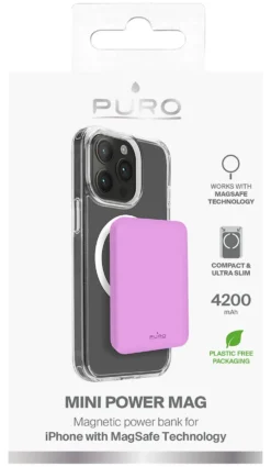Power bank Puro PUFCBB40P2MAGPINK MAGSAFE Slim Pink