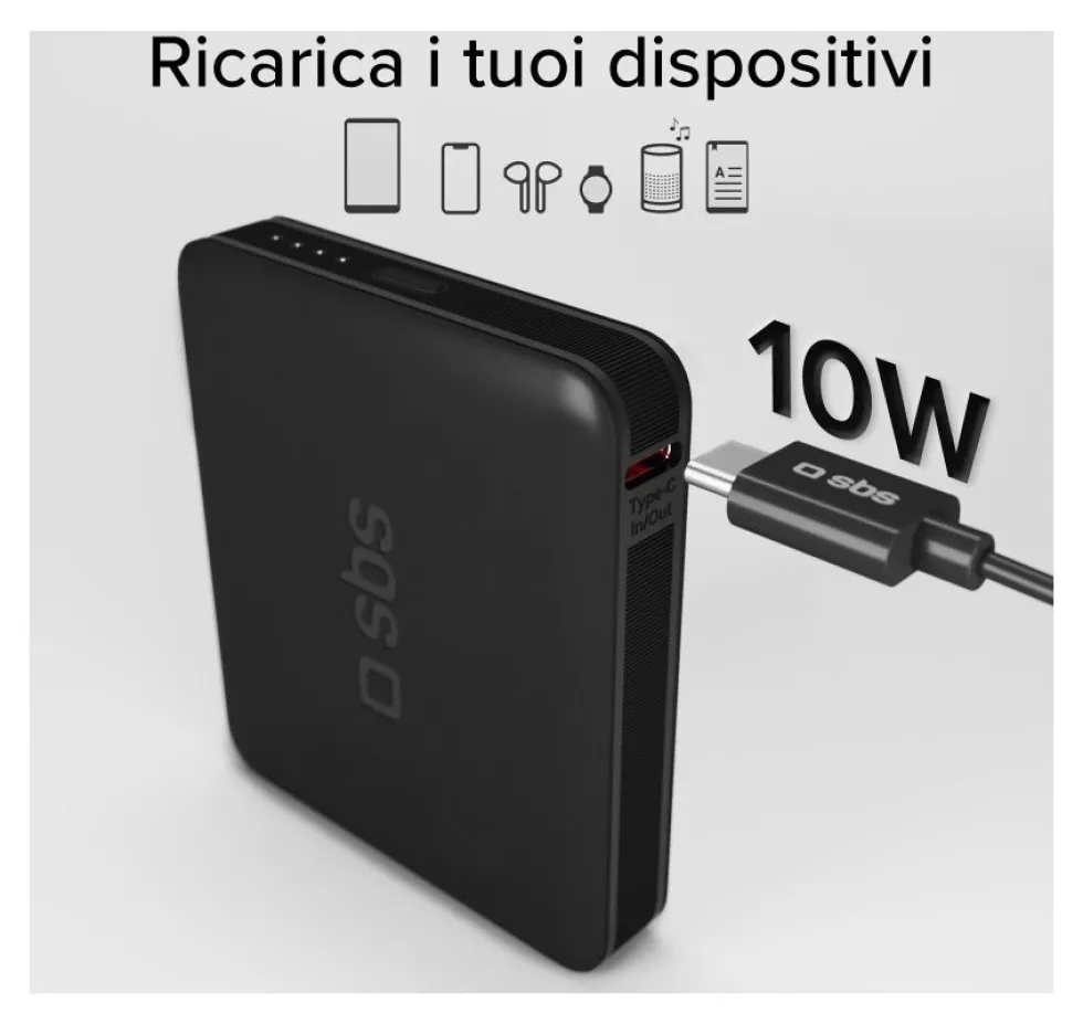Power bank Sbs TEBB5000HDK NANOTUBE Black
