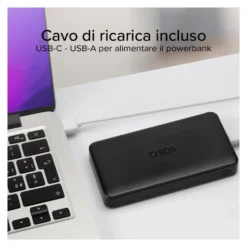 Power bank Sbs TTBB20000FASTK FAST CHARGER 10W Intelligent Charge Blac