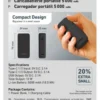 Power bank Sbs TTBB5000MINIK NANOTUBE Black