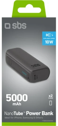 Power bank Sbs TTBB5000MINIK NANOTUBE Black
