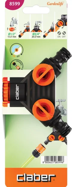 Presa rubinetto irrigazione Claber 8597 GARDENLIFE (3/4") innesto rapi