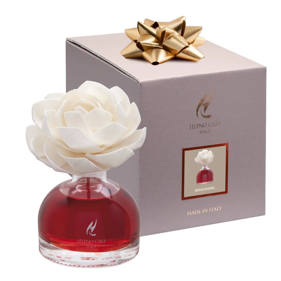 Profumatore ambiente con fiore Orchidea 100 ml Rosso Divino