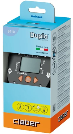Programmatore irrigazione Claber 8410 AQUADUE Duplo (9V)