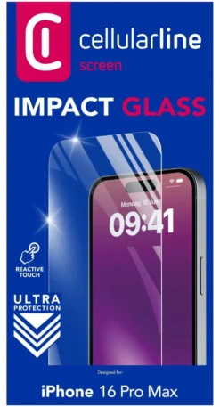 Protezione schermo Cellular Line TEMPGLASSIPH16PRM IPHONE IMPACT GLASS