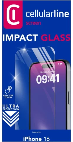Protezione schermo Cellular Line TEMPGLASSIPH16 IPHONE IMPACT GLASS 16