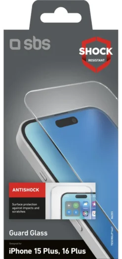 Protezione schermo Sbs TESCRGLIP1667 IPHONE GUARD GLASS 15 Plus ° 16 P