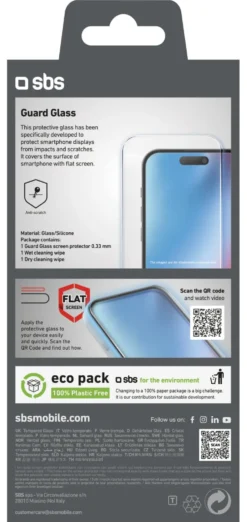 Protezione schermo Sbs TESCRGLIP1667P IPHONE GUARD GLASS 16 Pro Max Cl