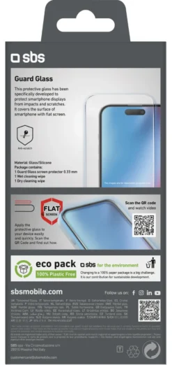 Protezione schermo Sbs TESCRGLIP1661 IPHONE GUARD GLASS 15 ° 16 Clear